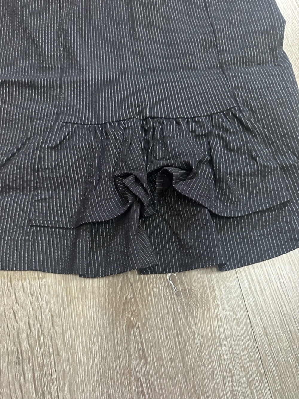 Rampage Black Pinstripe Pencil Skirt - Picture 6 of 8